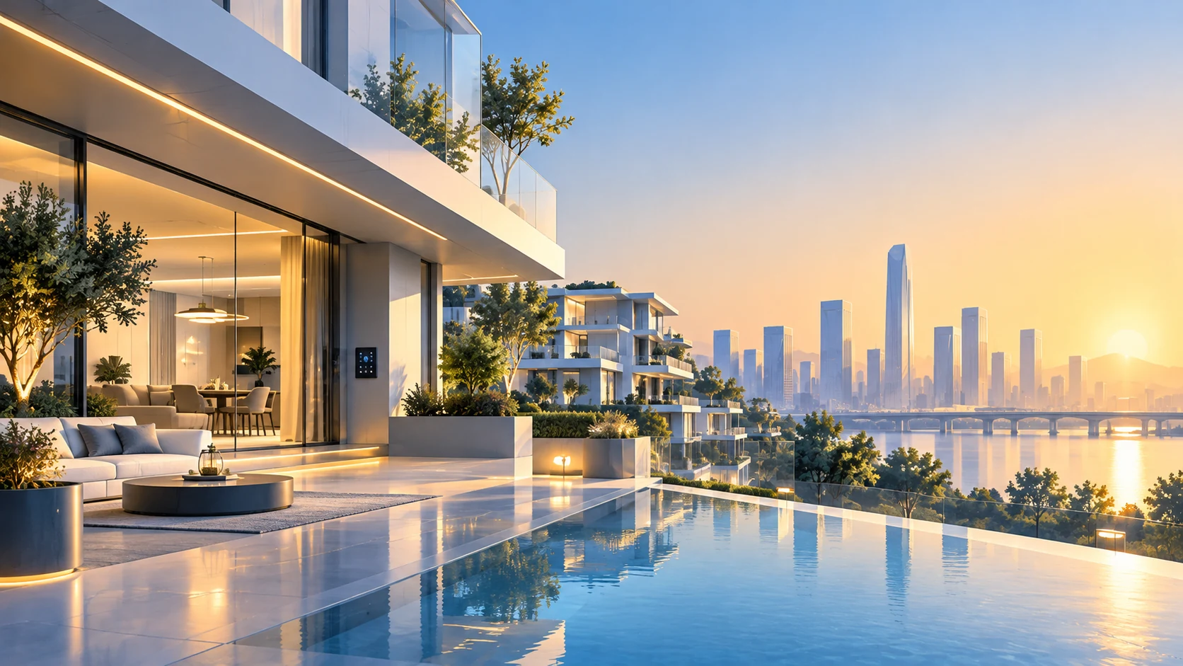 Construction, Real Estate & Smart Living solutions illustration