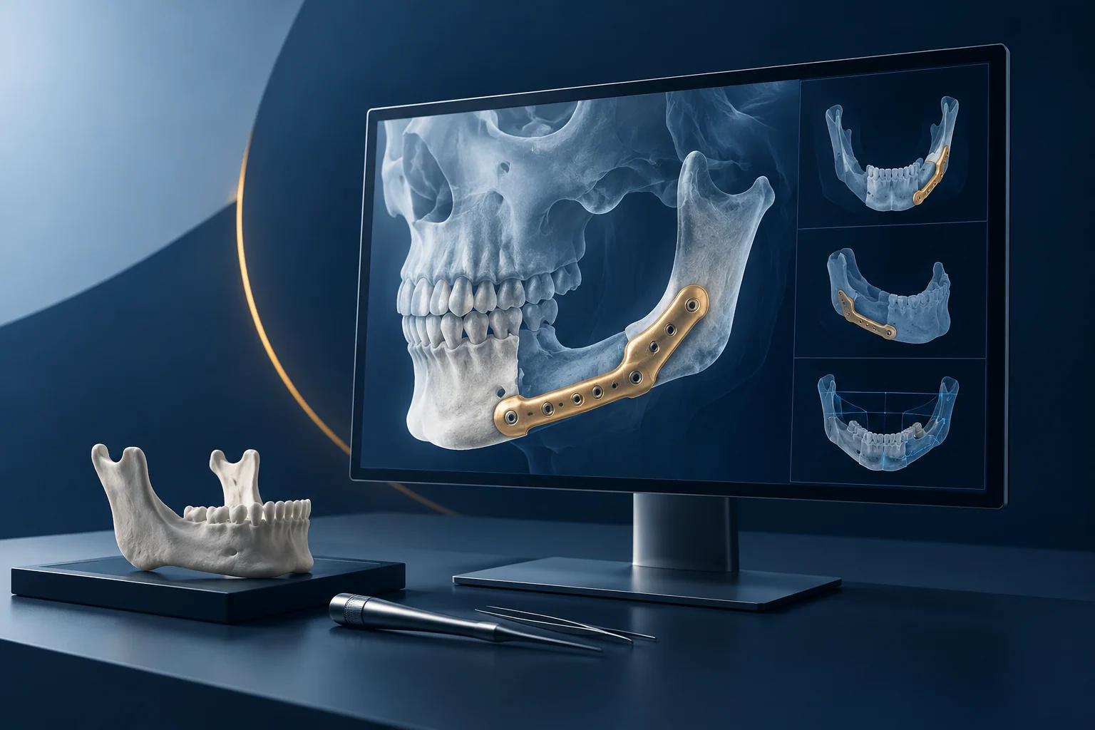 Illustrative visual for AI-Assisted Mandibular Reconstruction & Surgical Planning