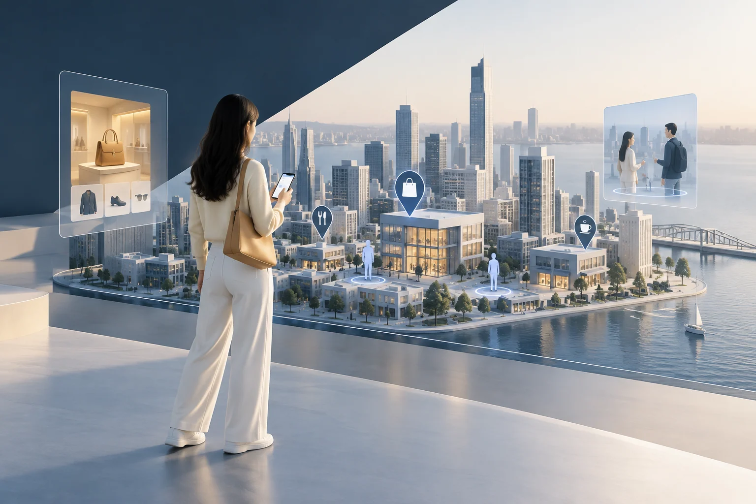 Illustrative visual for Artery — Location-Based Digital Twin, AR Commerce & Social Platform