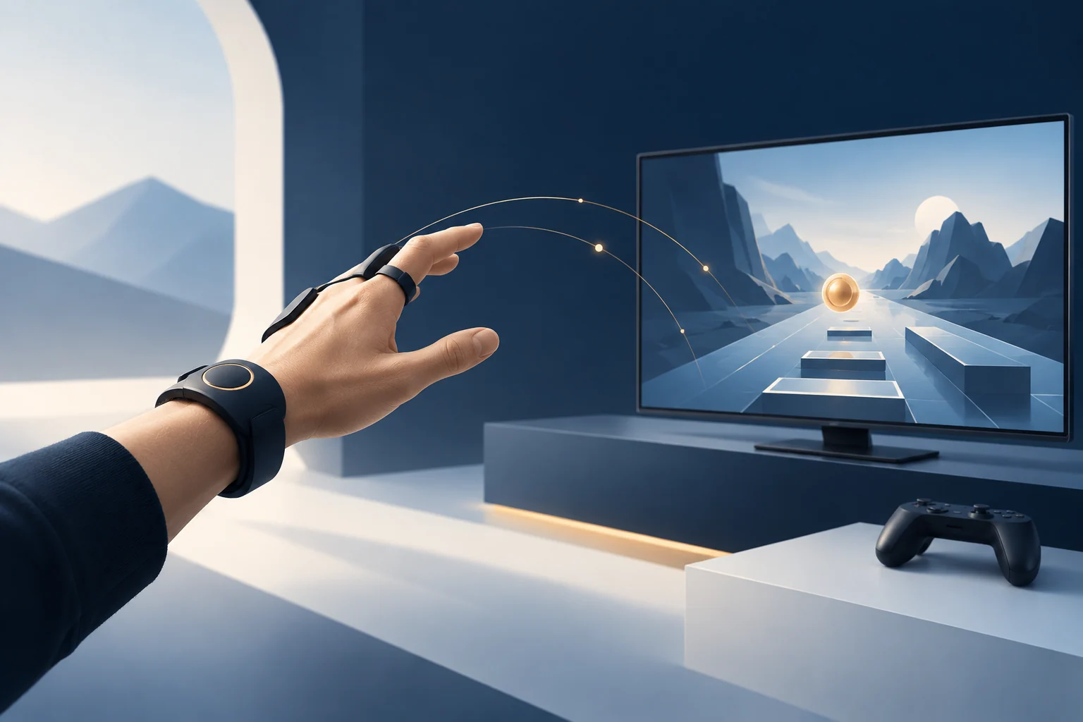 Illustrative visual for Bluetooth Gesture Game Controller Software