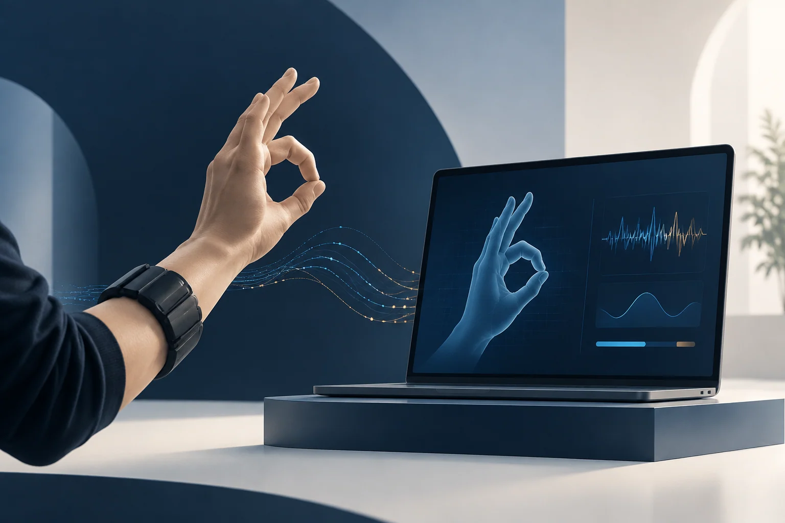 Illustrative visual for Myo Sign-Language Interpretation Software