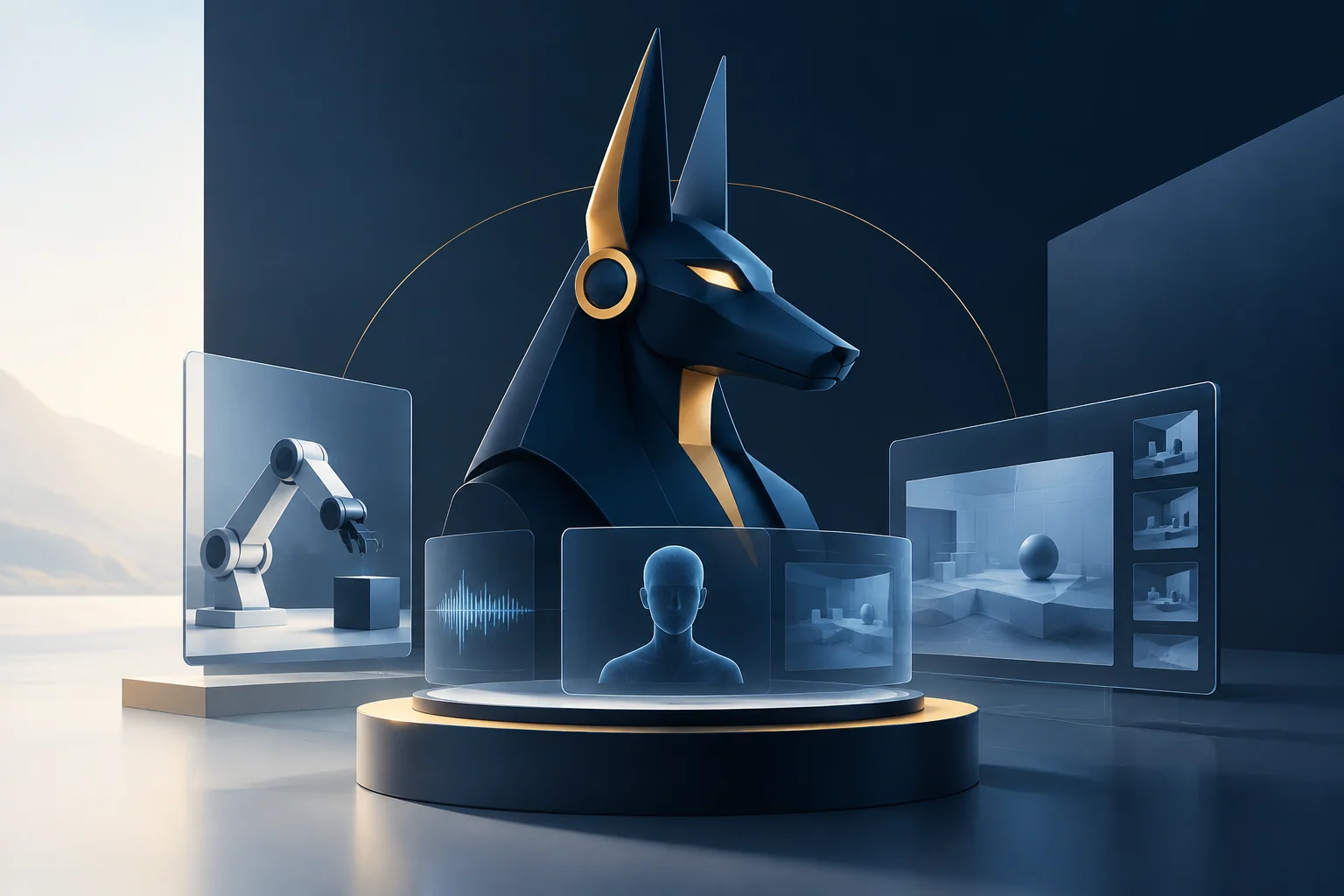 Illustrative visual for AnubisBot — Intelligent Interaction Software Platform