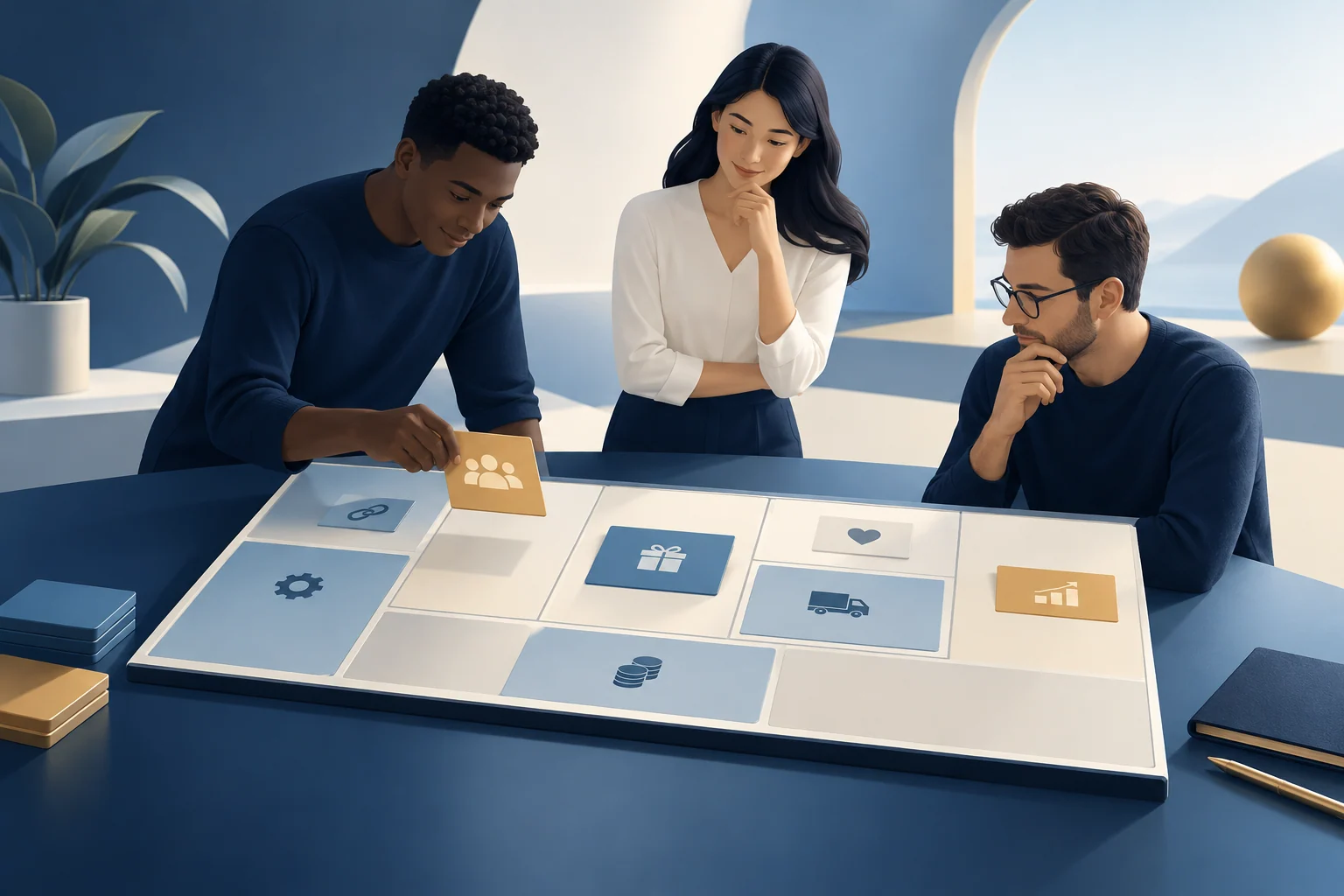 Illustrative visual for Business Model Canvas Education Game