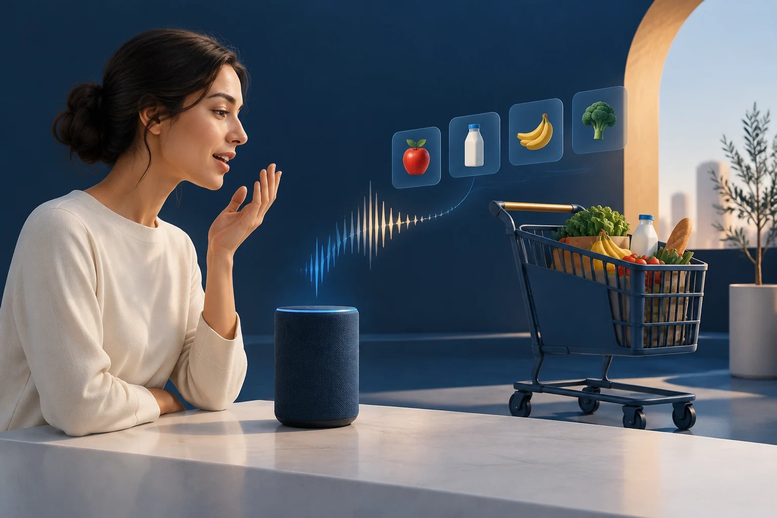 Illustrative visual for Voice-Powered Shopping List & Smart Cart